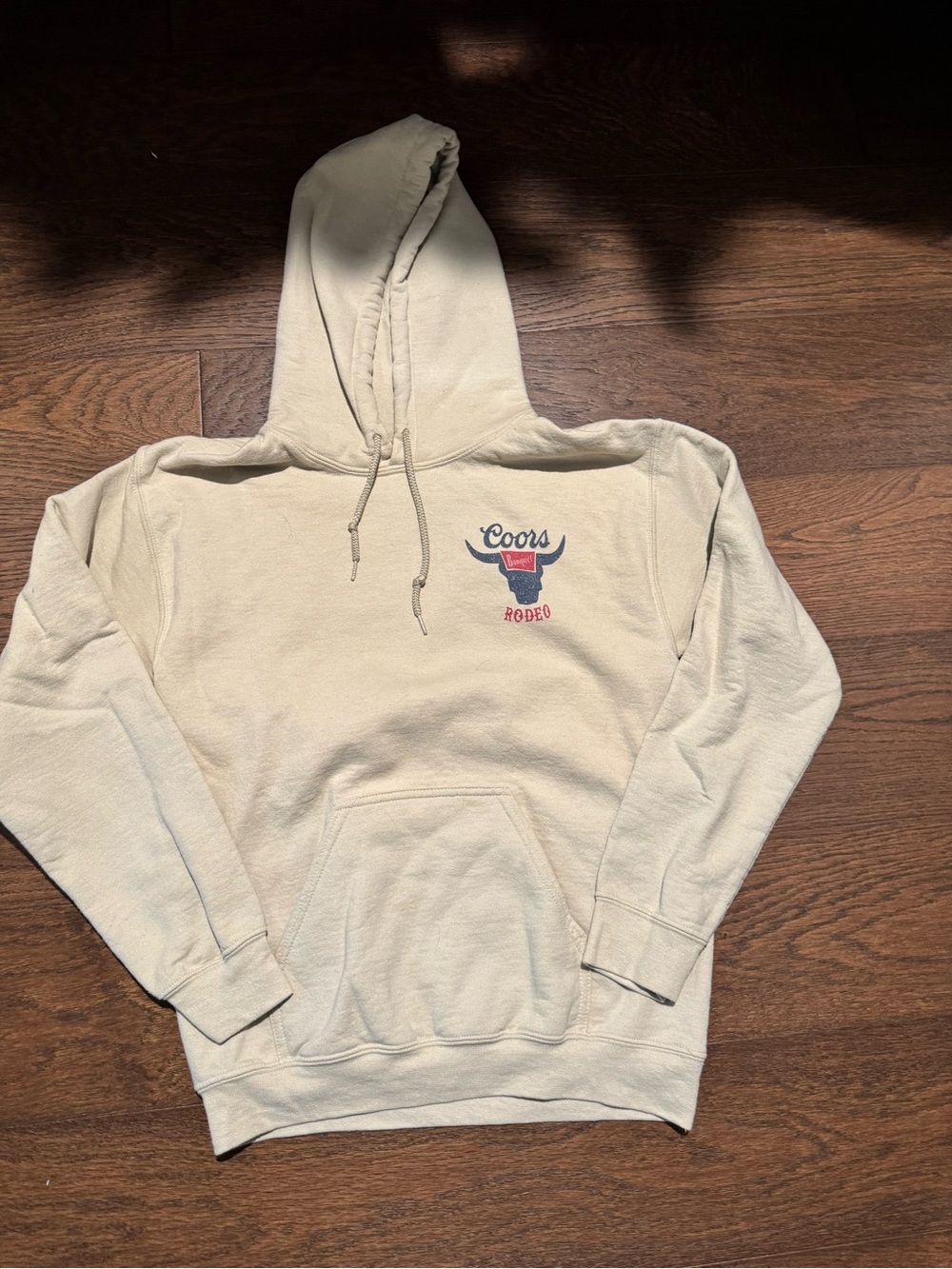 Gildan Cream Pullover Hoodie with Coors Rodeo Chest Logo